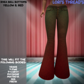 [L.T] Rhea Bell Bottoms - Yellow/Red - REZ ME