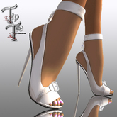 TIPTOE No11 Wedding Toe Buckle Heels White Patent