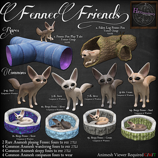 1. *HEXtraordinary* Fennec Fox Play Tube - RARE