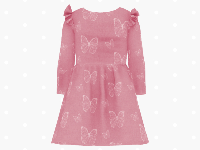 Bloom Butterfly Dress (Pink)