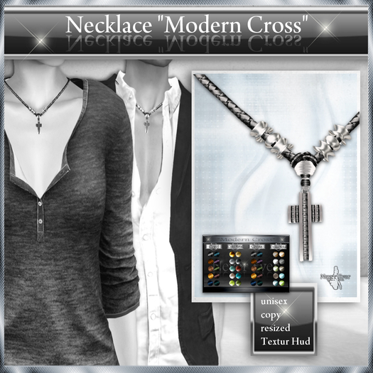 !! NE! Necklace "Modern Cross" 