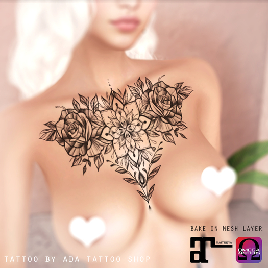 ~ADA Tattoo Shop~ MANDALA & ROSES TATTOO (BoM, OMEGA, MAITREYA)