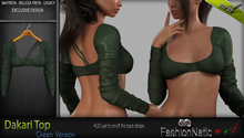 FashionNatic - Dakari Female Top Green - Maitreya Lara, Belleza - Freya, Legacy