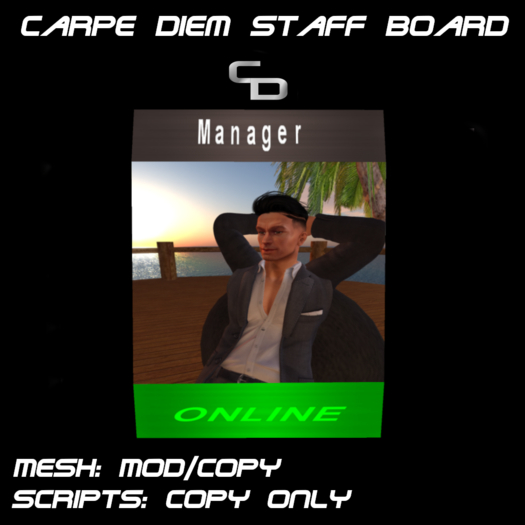 Staff Status Board with Textline (mesh)