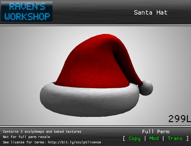 [RW] Santa Hat [ Full Perm ]
