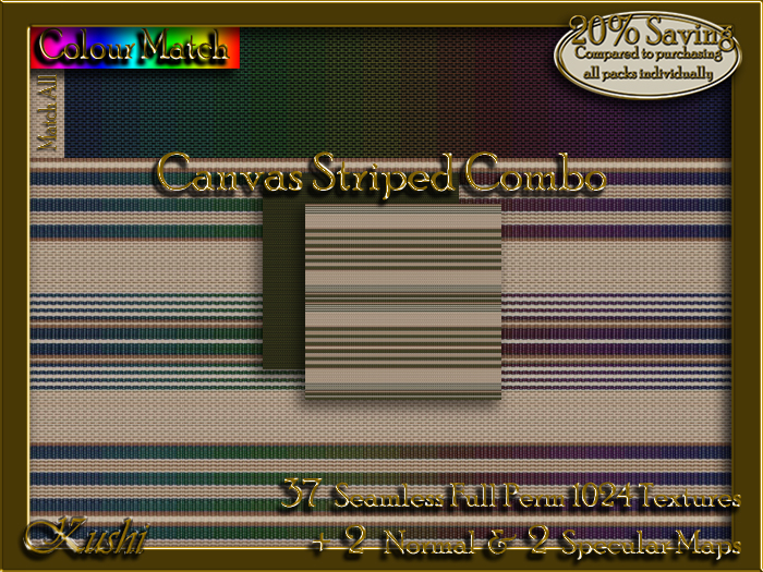 Canvas Striped Combo Textures