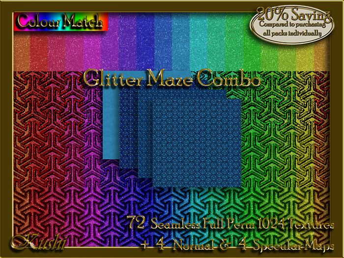 Glitter Maze Combo Textures
