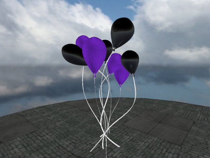 Lower Prim Balloons - Black/purple ForSakyn Mix -(mod/copy)
