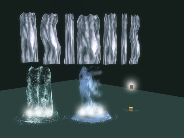 Set of mesh waterfalls  - FULL PERM