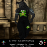 M - Furry OUTFIT - Tank & Pants - Peace Frog - JOMO MOST FITS