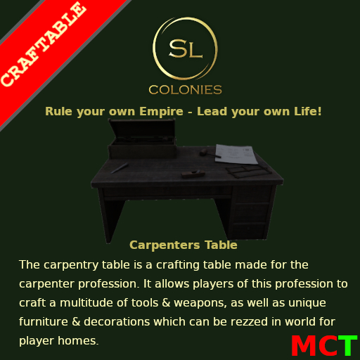 [SL Colonies] Craftables :: Carpentry Station