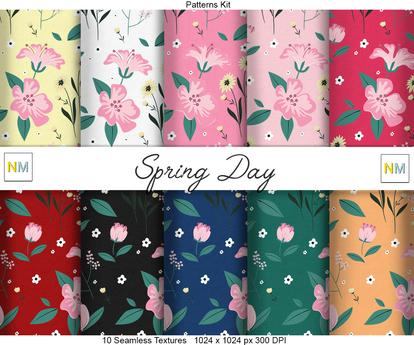 Second Life Marketplace - Spring Day Patterns Kit 10 Seamless Textures NM