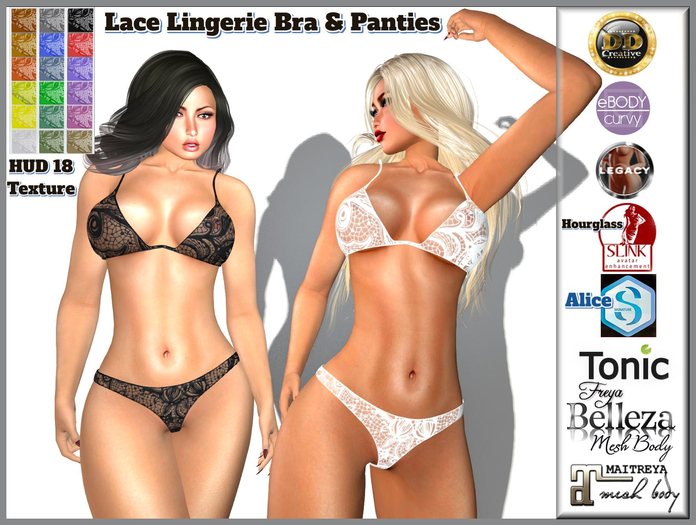 ☾ⅅⅅ☽-ڿڰۣ-ღ Lace Lingerie Bra & Panties ღ-ڿڰۣ- 