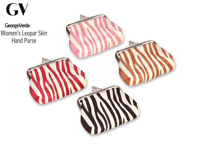GV28909 Women's Leopar Skin Hand Purse