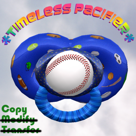 *Timeless Pacifier*  - Blue Sports - Baseball