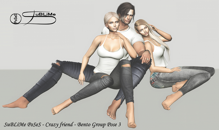 SuBLiMe PoSeS - Crazy friend - Bento Group Pose 3 (Wear/ Box)