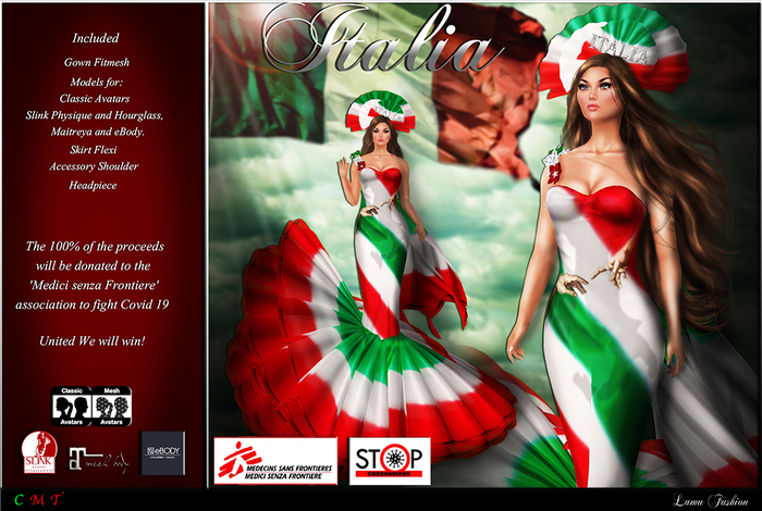-Lamu Fashion-Gown *Italia* The 100% Donated