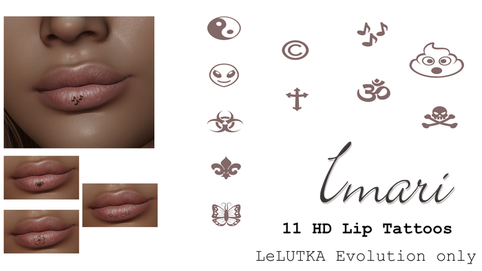 Imari Tattoo - LeLUTKA Lips Set 2