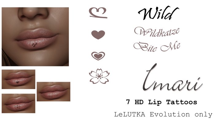 Imari Tattoo - LeLUTKA Lips Set 1