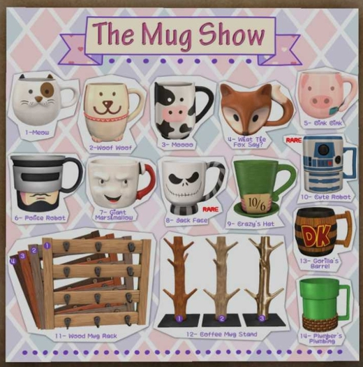 220ML - The Mug Show - Wood Mug Rack 3 / COMMON