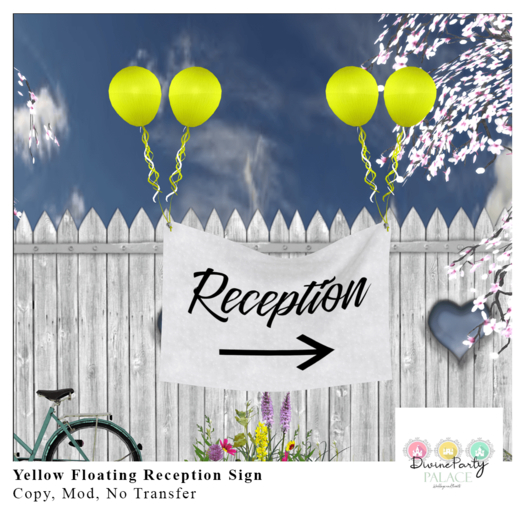 [DPP] Yellow Floating Reception Sign