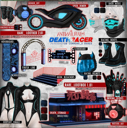 ANTINATURAL[+] Deathracer / Racing Helmet / RED