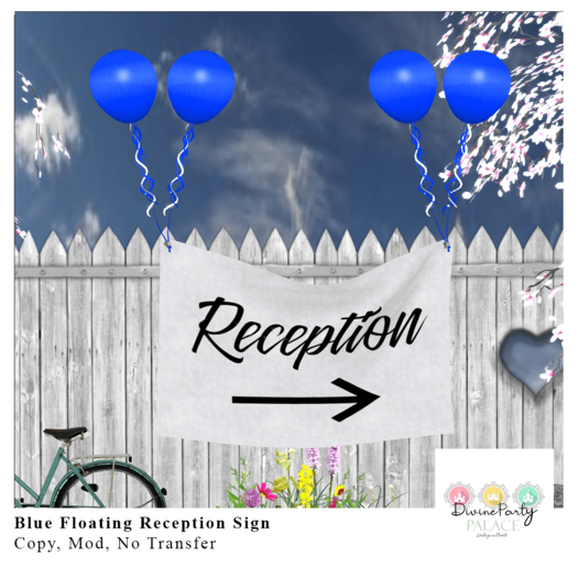 [DPP] Blue Floating Reception Sign 