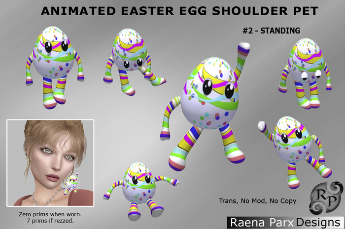 EASTER EGG Animated Shoulder Pet #2 -Standing - RPD - NEW!!!