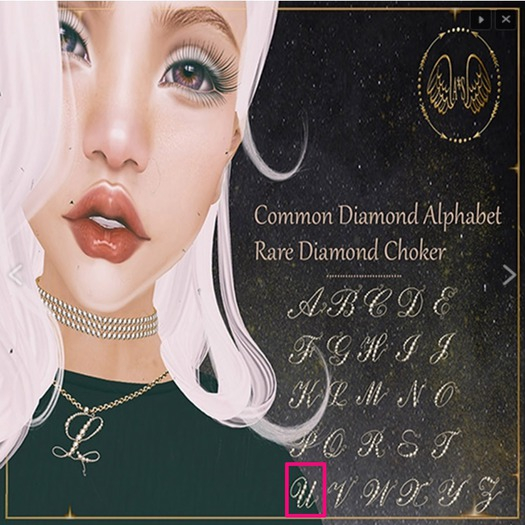 A*S Diamonds  Initial_U_Necklace