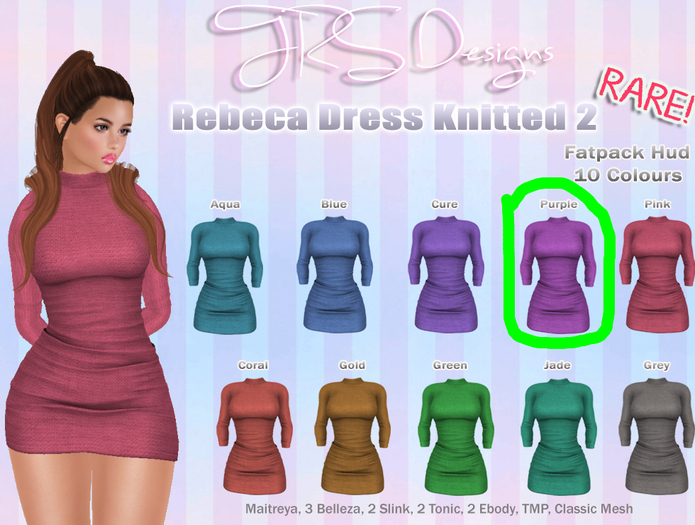 Rebeca Dress Knitted 2 Common Purple