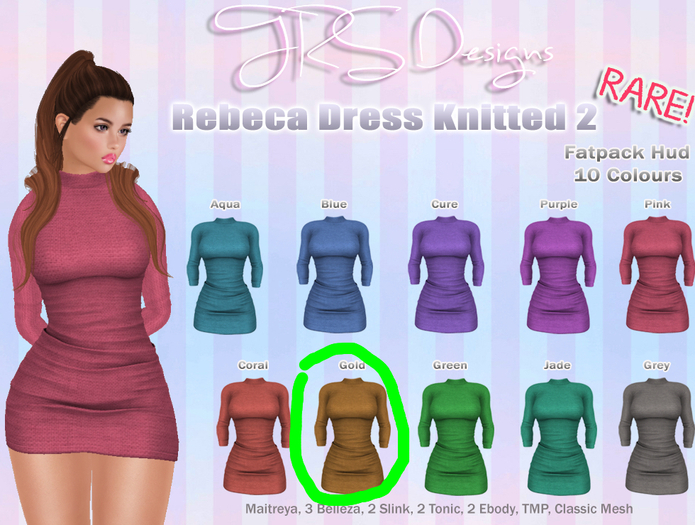 Rebeca Dress Knitted 2 Common Gold