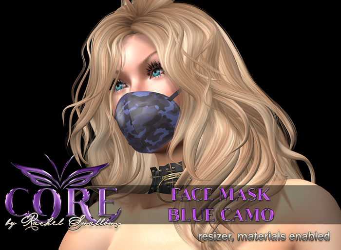 CORE FACE MASK BLUE CAMO
