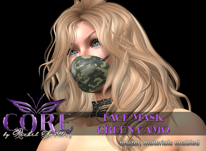 CORE FACE MASK GREEN CAMO (ADD ME TO UNPACK)
