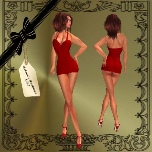 Mini Red Coctail Dress - Boxed (@)