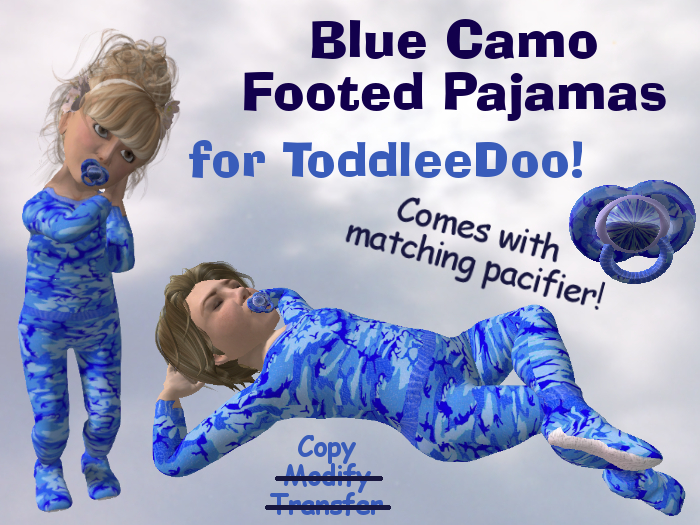 *Timeless* ToddleeDoo Blue Camo PJs