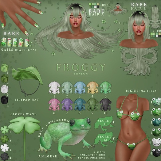 bonbon - froggy - lilypad hat 2