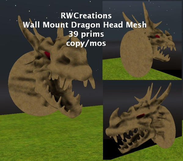 Wall Mount Dragon Head Rigid Mesh (boxed)