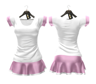 *** Harmonia Pink Sweetness Outfit Skirt Tee Maitreya Mini Cute Complete White Baby Pink Outfit 