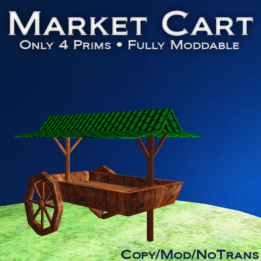 4 Prim Sculpted Market Cart