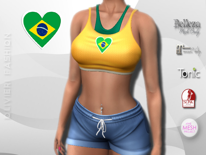BRASIL - TANK TOP & SHORTS - Heart