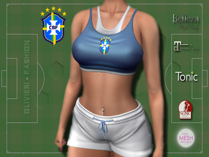 BRASIL - TANK TOP & SHORTS - BLUE