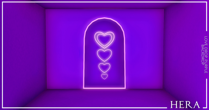 HERA - Love Drop Backdrop - Purple