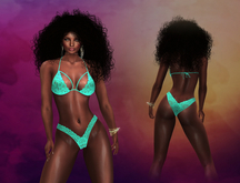 Teal Lace Lingerie Set Bra MAITREYA