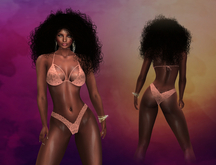 Peach Lace Lingerie Set Bra MAITREYA