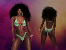 Green Lace Lingerie Set Bra MAITREYA
