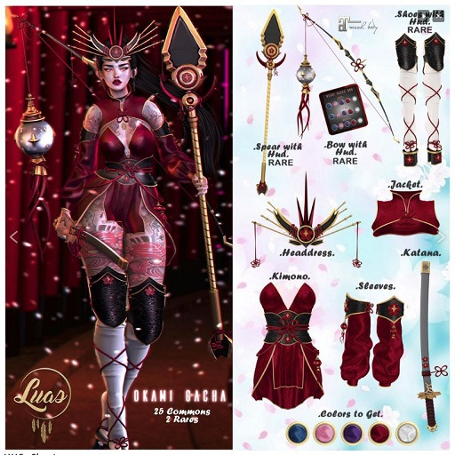 Luas Okami Sleeves Red