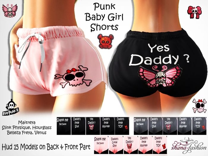 Punk Baby Girl Shorts