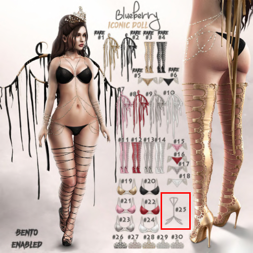 #25 Blueberry - Iconic Doll - Body Chain - Maitreya