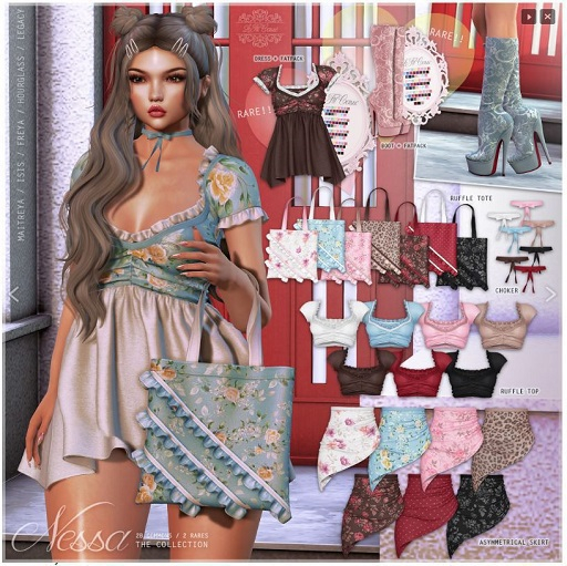 {le fil casse} Nessa Ruffle Tote Red