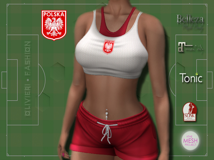 POLAND - TANK TOP & SHORTS - WHITE